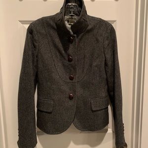 J Crew Tweed Hip length tweed coat